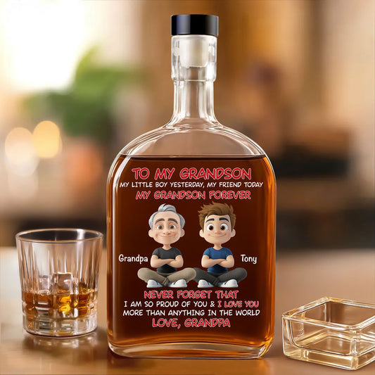 My Grandson Forever - Personalized Custom Spirits Decanter
