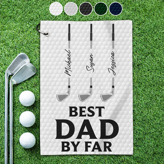 Best Daddy By Par - Personalized Custom Golf Towel