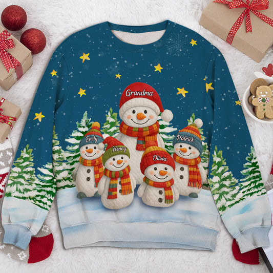 Lovely Snowmen - Personalized Custom All-Over-Print Sweatshirt