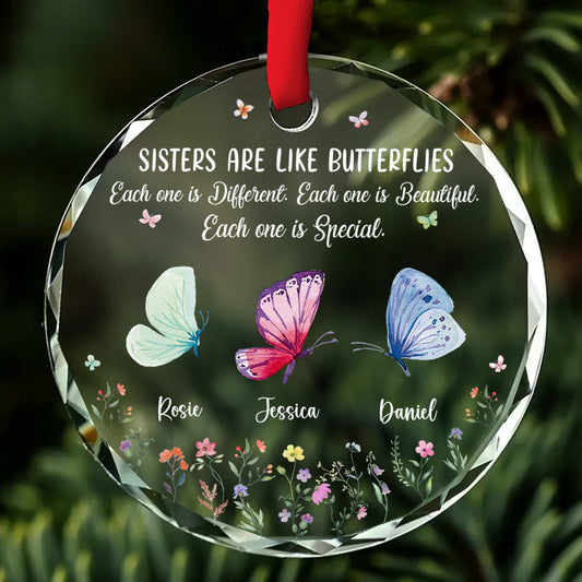 Sister Are The Gardeners Of Our Souls - Personalized Custom Glass Ornament