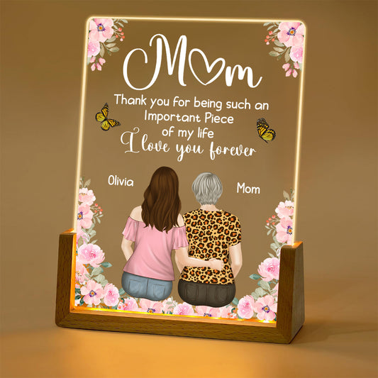 Mother And Daughter - Personalized Custom Night Light