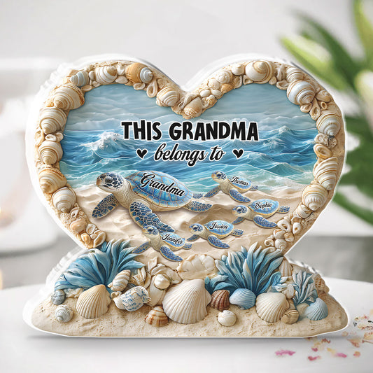Forever Like The Turtle - Personalized Custom 3D Effect Acrylic Plaque