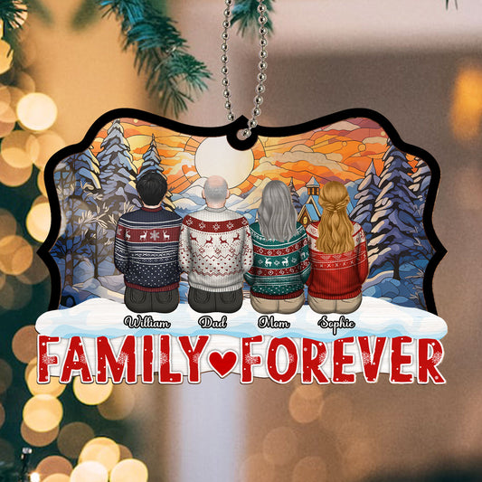 Together For A Lifetime - Personalized Custom Suncatcher Ornament