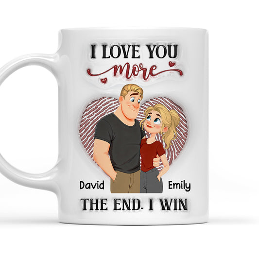 I Love You More Than I Can Say - Personalized Custom 3D Inflated Effect Coffee Mug