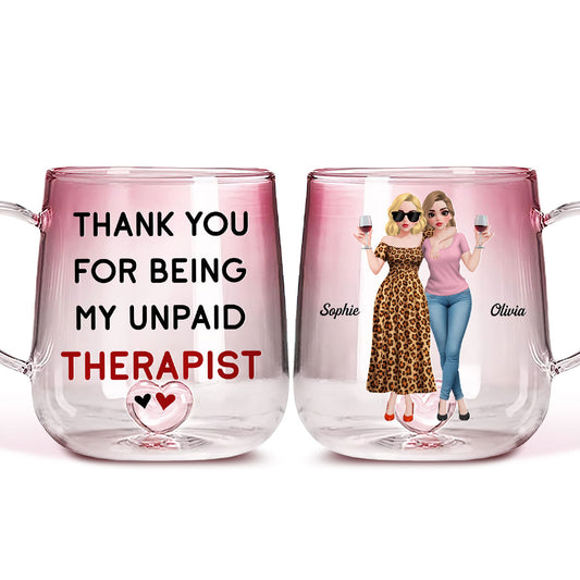 For My Favorite Listener - Personalized Custom Pink Gradient Glass Mug