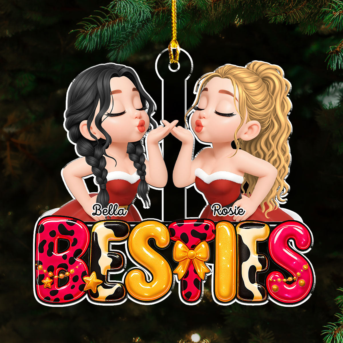 Special Friends - Personalized Custom Acrylic Ornament – Wrappiness Gifts