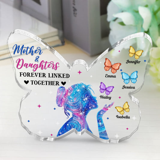 Mother And Daughters Forever Linked Together - Personalized Acrylic Plaque