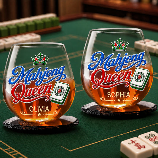 Mahjong Legend - Personalized Wine Glass