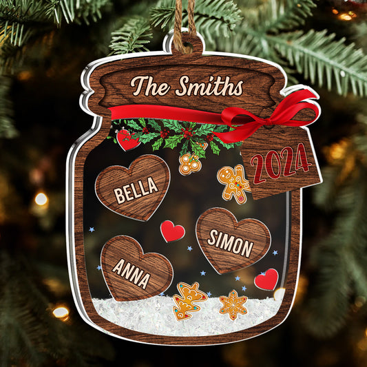 Family Name Christmas - Personalized Custom Acrylic Shaker Ornament