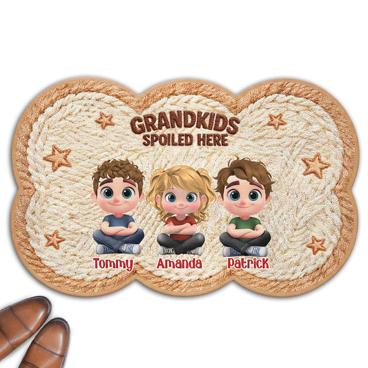 Grandkids Love And Laughter - Personalized Custom Doormat