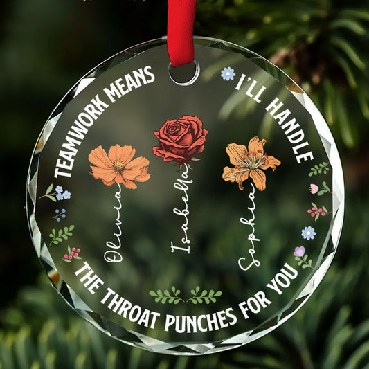 Throwing A Punch - Personalized Custom Glass Ornament