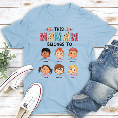 This Grandma Belongs To 2 - Personalized Custom Unisex T-shirt - Blithe Hub