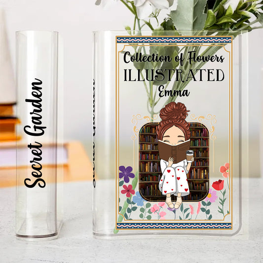 Collection Of Flowers - Personalized Custom Acrylic Book Vase