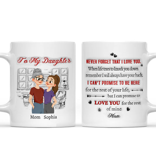 Never Forget That I Love You Daughter - Personalized Custom 3D Inflated Effect Mug