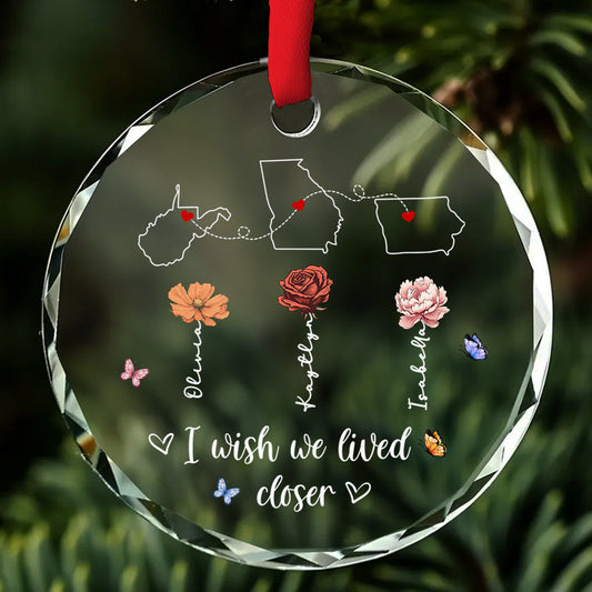 Always Close At Heart - Personalized Custom Glass Ornament