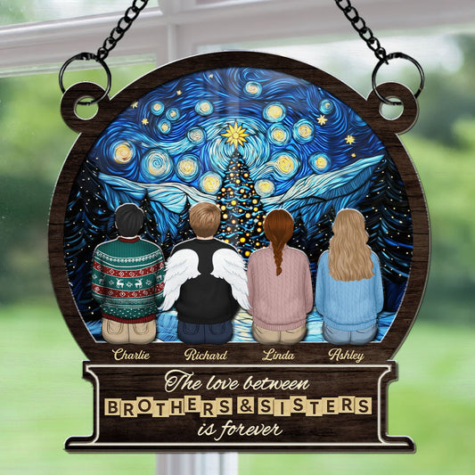 Brother And Sister Forever - Personalized Custom Suncatcher
