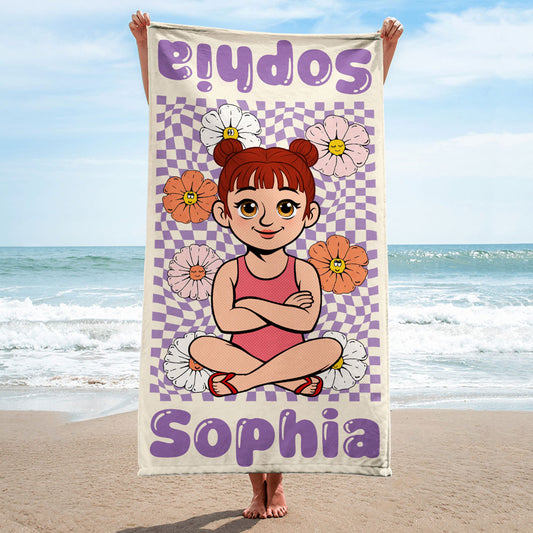 Tiny Toes Sandy Shores - Personalized Custom Beach Towel
