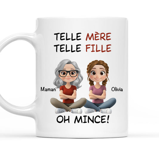 Telle Mère Telle Fille Style Dessin Animé - Mug À Café Personnalisé Et Sur Mesure