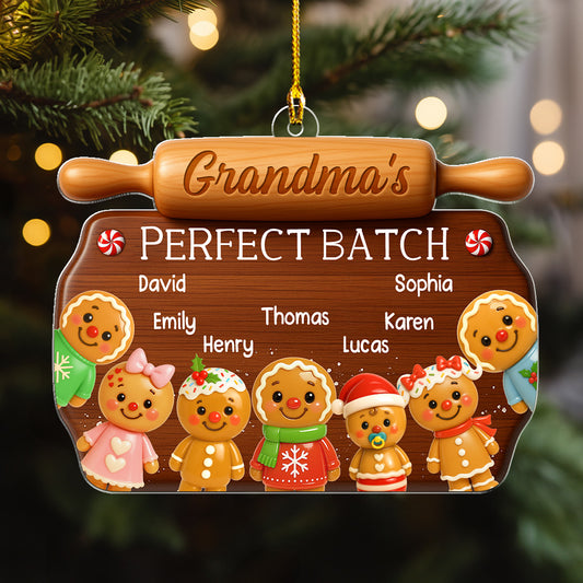 Cute Gingerbread Family - Personalized Custom Acrylic Ornament