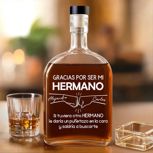 Ser Mi Hermano - Licorera Personalizada a Medida