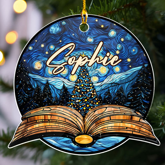 Fantasy Book Reader - Personalized Custom Acrylic Ornament