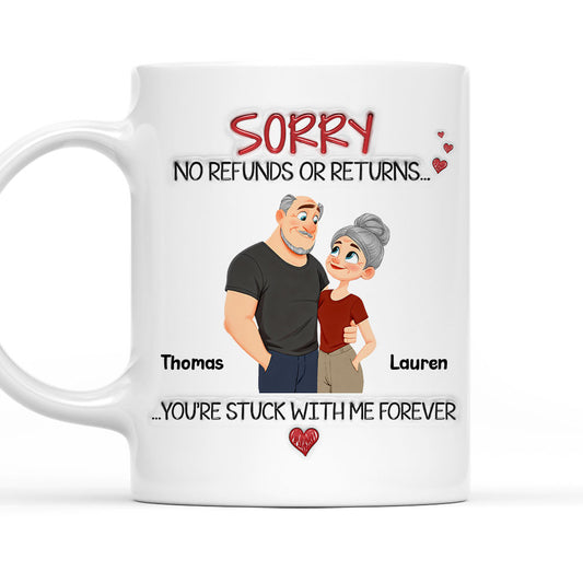 You Are Stuck With Me Forever - Personalized Custom 3D Inflated Effect Coffee Mug