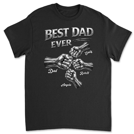 Fist Bump Dad Metal Edition - Personalized Custom Shirt