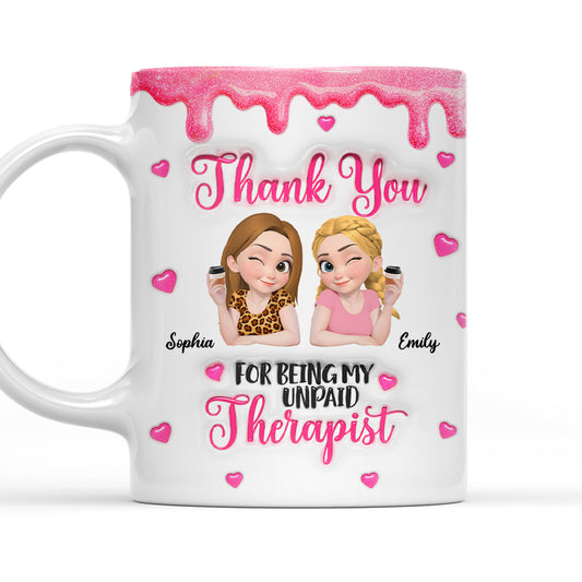 My Therapist - Personalized Custom 3D Inflated Effect Mug