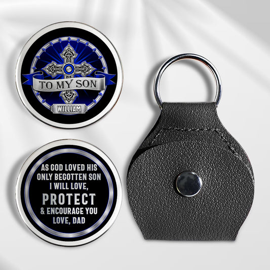 Heavenly Protection For My Son - Personalized Custom Pocket Hug