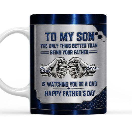 Watching My Son - Personalized Custom 3D Inflated Effect Mug