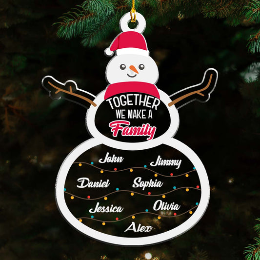 Together We Make A Family - Personalized Custom Acrylic Ornament