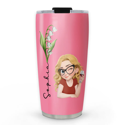 Iridescent Flower Girl - Personalized Custom Tumbler
