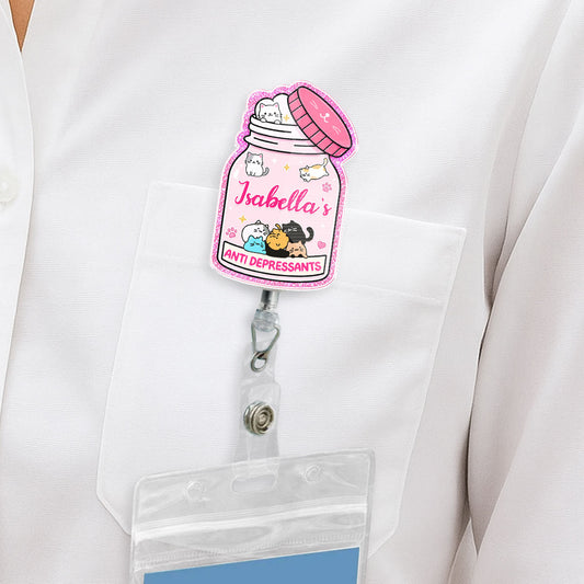 Handle With Love Please - Personalized Custom Acrylic Badge Reel