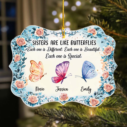 Sister Makes Life Shine - Personalized Custom Acrylic Ornament