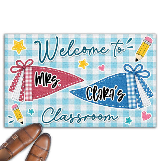 Welcome To Classroom - Personalized Custom Doormat