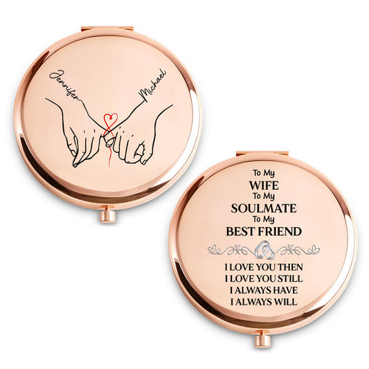 To My Wife Soulmate Best Friend - Personalized Custom Compact Mirror
