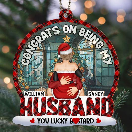 Congrats On Being My Boyfriend - Personalized Custom Suncatcher Ornament