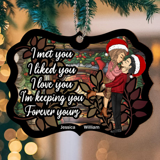 Meet And Love- Personalized Custom Suncatcher Ornament