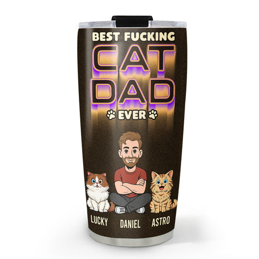 Best Meowing Dad - Personalized Custom Tumbler