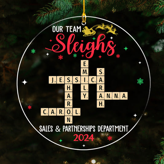 Team Sleighs - Personalized Custom Acrylic Ornament