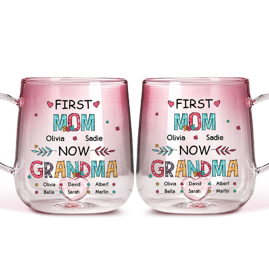 Our Love For You Is Unbreakable - Personalized Custom Pink Gradient Glass Mug