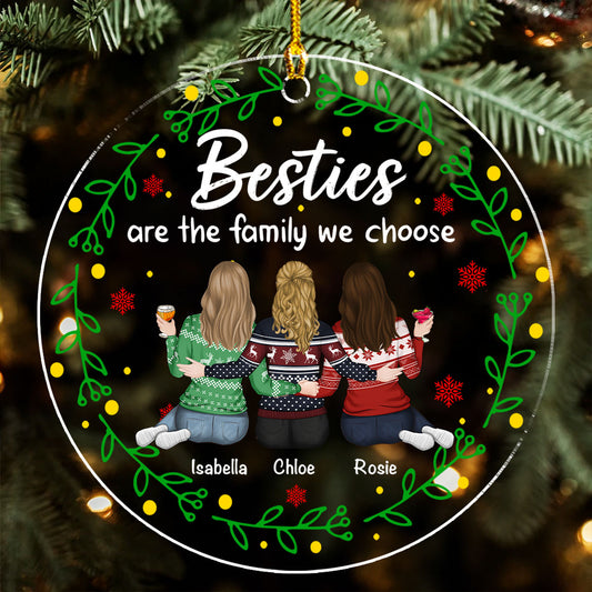 Friends Are The Family We Choose Ver 2 - Personalized Custom Acrylic Ornament