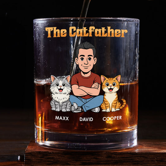  The Catfather Retro - Personalized Custom Whiskey Glass