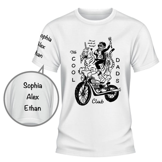 Cool Dad Club 2 - Personalized Custom Shirt With Design On Sleeve