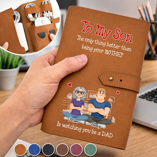 Being A Dad - Personalized Custom Leather Charger Bag