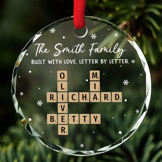 Love Spelled in Every Letter - Personalized Custom Glass Ornament