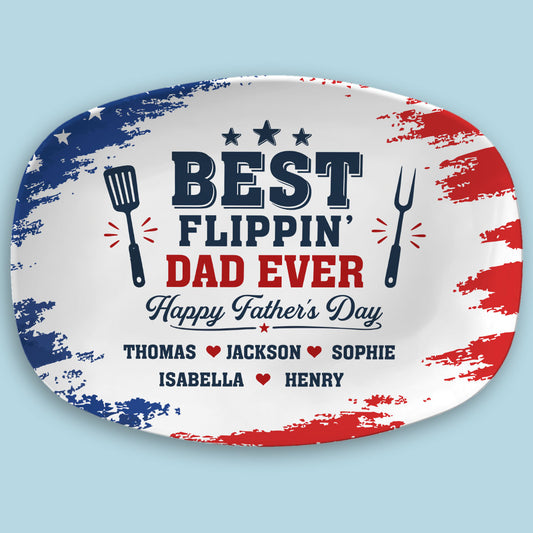 Best Flipping Dad - Personalized Custom Platter