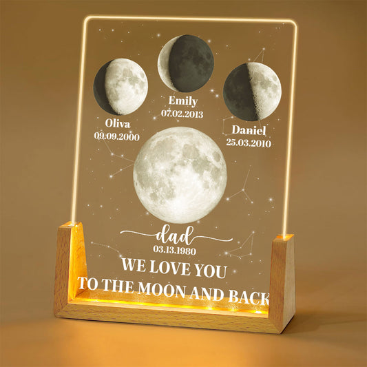The Moon Phases Of Our Love - Personalized Custom Night Light