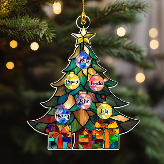 Holiday Family Tree - Personalized Custom Acrylic Ornament