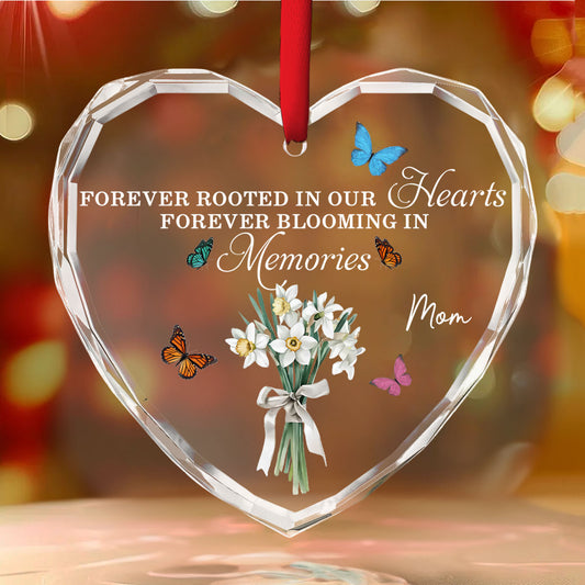 Your Memory Will Forever Bloom - Personalized Custom Glass Ornament